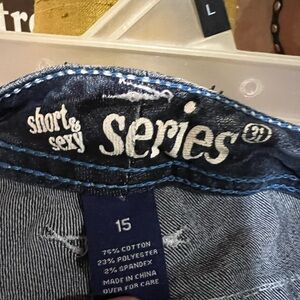 Short & Sexy Women's Boot Cut Jeans in Dark Blue